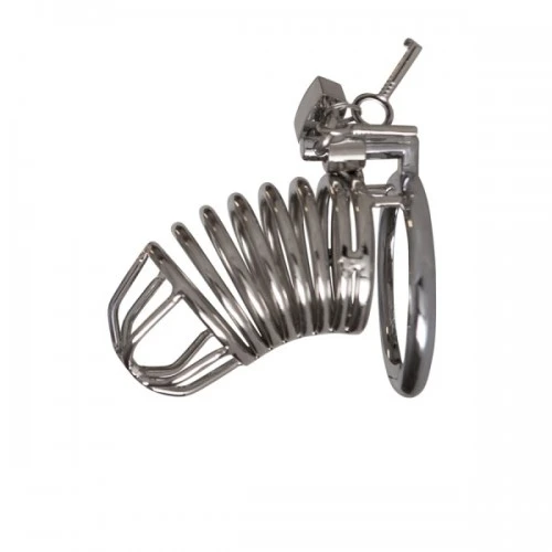 Cintura di castità maschile in metallo con lucchetto : (Montecchio Maggiore)