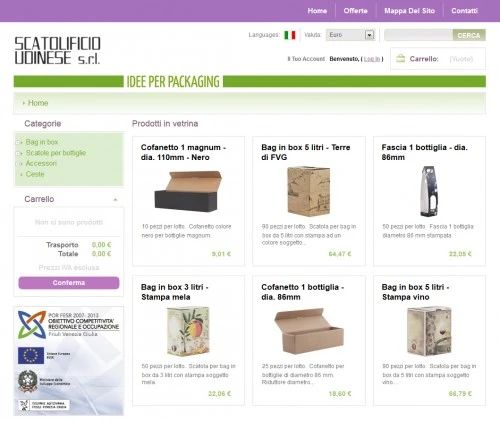 Scatolificio Udinese E Attivo Lo Shop Online Basiliano