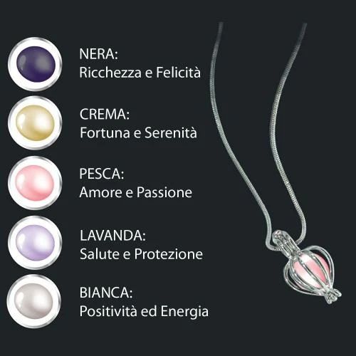 Brubaker Perlina Del Desiderio Guardian Angel - Set Regalo Con Conchiglia, Perla Vera E Ciondolo Angelo In Argento